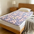 thumbnail image 4 of Reversible Mattress Protector Lightweight Non-Slip Polyester Mattress Cover | Breathable and Washable Bedding Pad | Hexagonal Quilted Fitted Underpad for Home Dorm Bed, 4 of 6