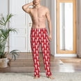thumbnail image 5 of Uemuo Cartoon Lobster Pattern Men's Wide Leg Palazzo Lounge Pants with Pockets Light Weight Loose Comfy Casual Pajama Pants-Small, 5 of 9