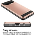 thumbnail image 6 of Cover for Galaxy S10 Case Wallet Credit Card Holder ID Slot Sliding Door Hidden Pocket Anti-Scratch Dual Layer Protective Hard Shell Rugged TPU Bumper Armor for Samsung Galaxy S10 (Rose Gold), 6 of 8