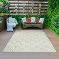 thumbnail image 4 of LR Home Astra 7'10" x 9'10" Ivory Diamond Plush Indoor/Outdoor Area Rug Rug, 4 of 9