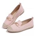 thumbnail image 4 of Rexoro Women Loafers Woven Toe Chain Comfort Flat Slip On Shoes Casual Holiday, 4 of 10