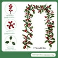 thumbnail image 3 of TanSiDing 1pcs Christmas Berry Garland Artificial Vines with Red Berries for Holiday Home Decor Fireplace Mantel Table Centerpiece Wedding Party, 3 of 8