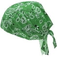 thumbnail image 4 of Green Paisley Doo Rag - Single Piece, 4 of 6