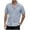 Blue, variant on WREESH Men's Beach Fashion Short Sleeve Button Down Shirt with Cuban Neck and Striped Pattern Black