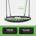 thumbnail image 2 of ZenSports 48" Extra Large Flying Web Tree Swing Kids Saucer Swing 700lbs Adjustable Rope Outdoor Backyard, 2 of 10