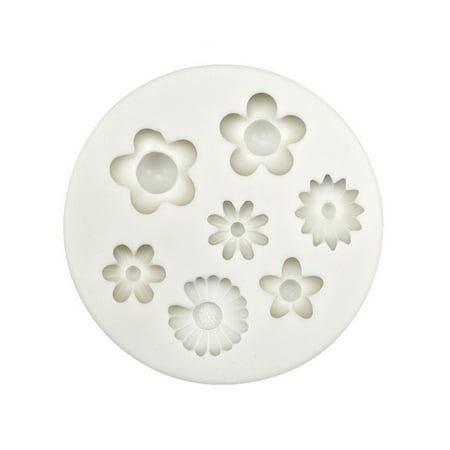 

7 Cavities Chocolate Mould Fondant Molds Flower Shape Silicone Baking Gadgets