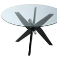 thumbnail image 3 of Steve Silver Amalie 5-Piece Dining Set - Black with Grey Velvet Chairs, 3 of 10