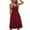 Wine, variant on Azrian Summer Dresses,Plus Size Women Dress Women Fashion Summer Seaside Sling Sleeveless V-Neck Solid Color Casual Dress