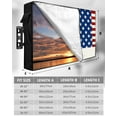 thumbnail image 2 of 4th of July Outdoor TV Cover 48 to 50 Inch Waterproof, Independence Day American Flag Red Striped Blue Star 600D Oxford TV Covers with Zipper, Outside Flat TV Screen Protector 48"Wx30"Hx4.5"D, 2 of 7
