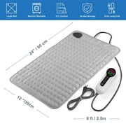 TCVOR Flannel Heating Pad for Deep Heat and Comfort, 12 x 24 Electric Heating Pad, Fast-Heating with 6 Heat Settings, 4 Timer Auto Shut Off, Machine Washable