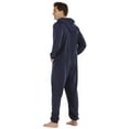 thumbnail image 6 of TBWNWG Men's Pajama Set Jumpsuit Zipper Solid Long Sleeve V Neck Hoodie Sleepwear Romper for Comfort and Relaxation,Size S, 6 of 8