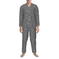 thumbnail image 3 of Hirioo Funny Chicken for Men's Pajama Sets 2 Piece Pjs Men's Long-Sleeved Pajama Set Button Down Sleepwear,S-XXL-XX-Large, 3 of 7