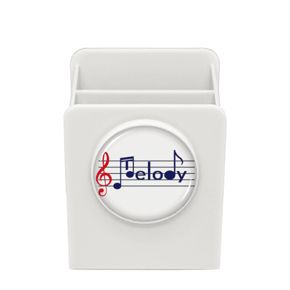 Musical Symbol Melody Staff Spectrum Desk Pencil Holder Cup Pen Organizer