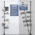 thumbnail image 4 of Corner Shower Caddy Tension Pole,Adjustable 30-120 Inch Bathroom Organizer Storage,Rustproof 6-Tier Shower Corner Shelves,Towel Rack, Toothbrush Holder, Soap Dish Organizers, 4 of 18