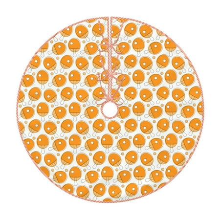 

Gaeub Ping-Pong Table Tennis Racket Print Christmas Tree Skirt Christmas Decorations Round Xmas Skirt for Christmas Indoor Decorations Xmas Winter Holiday Party Supplies-30