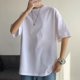 thumbnail image 3 of M-8XL camisetas de gran tamaño para hombre, camiseta básica lisa de gran tamaño, Top informal holgado con cuello redondo, ropa para hombre gordo de talla grande, 3 of 5