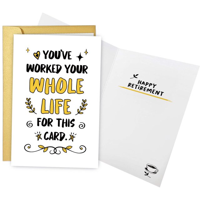 Tarjeta de jubilación Obbyidk divertida para compañeros de trabajo, amigos o familiares