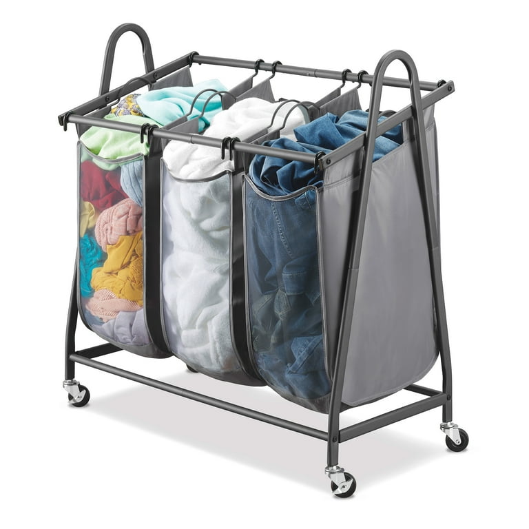 Whitmor Arch Triple Sorter with Wheels - Grey - Walmart.com