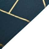 Efavormart 9 Ft Metallic Gold/Navy Blue Foil Geometric Pattern Blush ...