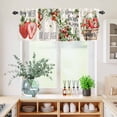 thumbnail image 5 of 3 Piece Kitchen Curtains and Valances Set Strawberry Cafe Curtains 36 Inch Length Summer Fruits Green Botanical Floral Valance & Tier Curtain for Living Room Bedroom Small Window 54"x18"+27"x36"*2, 5 of 6