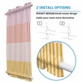 thumbnail image 3 of Colorful Stripe Door Curtains for Door Window, French Sidelight Front Back Door Curtains With Tieback, Modern Pink Red Yellow Vertical Striped Kitchen Rod Pocket Drapes Panel, 54"x72", 3 of 5