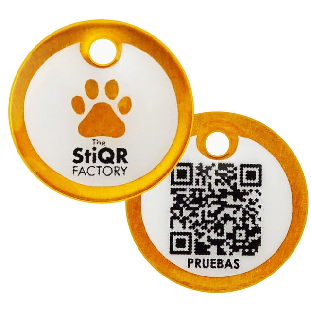 ID Mascotas para Razas Pequeñas The StiQR Factory ID Mascotas Metal 20mm. (Recomendado para razas Pequeñas.)