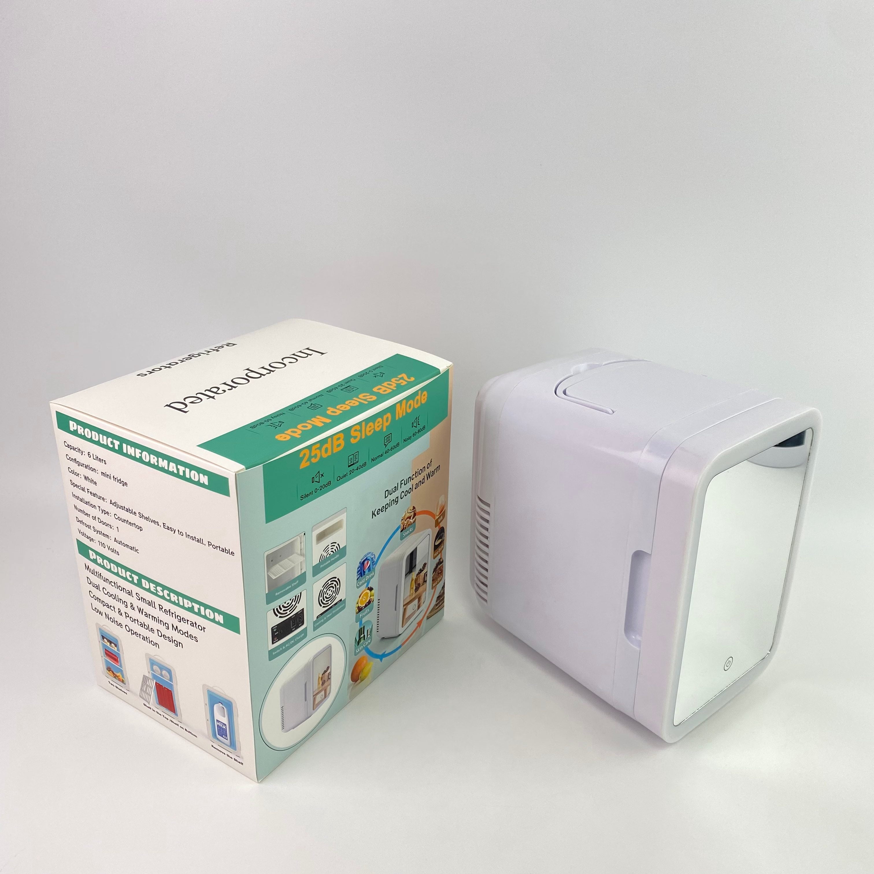 Incorporated Electric refrigerators for household purposes,Mini Fridge,10L/12 Can Luxury Skin Care Refrigerator, Small Beverage Fridges for Bedroom Office Dorm Car Travel