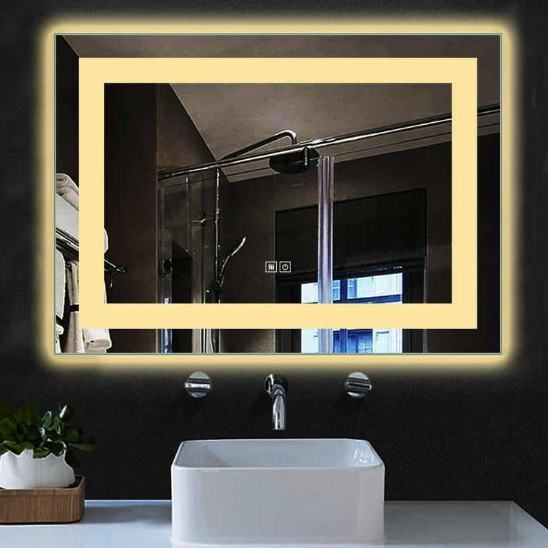 36 in x 28 in Modern Vanity LED Mirror - Walmart.com 36 in x 28 in Modern Vanity LED Mirror - Walmart.com