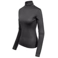 thumbnail image 3 of MixMatchy Women's Long Sleeve Turtleneck Lightweight Pullover Slim Fit Top, 3 of 4