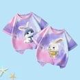thumbnail image 2 of T-shirts Filles Col Rond Imprimé Manches Courtes pour Filles Tenues d'Été pour Tout-Petits Filles T-Shirts Filles 4-6 Ans Mode Filles, 2 of 3