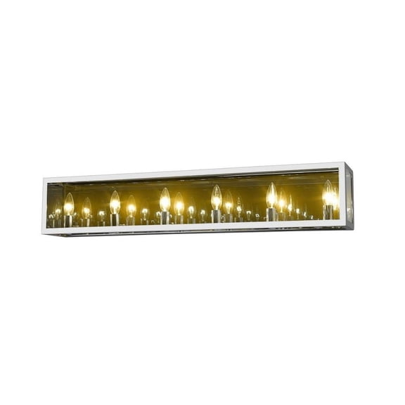 6 Light Vanity Light Fixture in Linear Style 36 inches Wide By 6.75 inches High-Chrome Finish Bailey Street Home 372-Bel-4185909