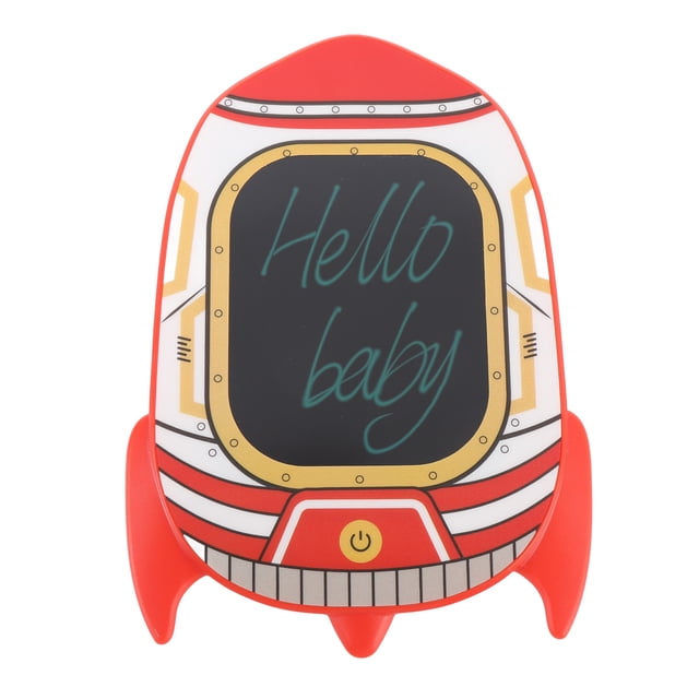 LCD Writing Tablet, Cartoon Rocket Shaped Lightweight Electronic Writing Board 6.5 Inch with Pen for Birthday Gifts