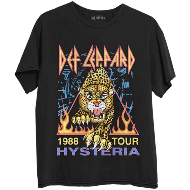 Def Leppard T-Shirt Imprimé au Dos Hysteria '88 pour Adulte
