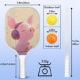 thumbnail image 4 of Pickleball Paddles Set Of 2, Fiberglass Surface, Music Piggy Print, 4 Balls & Bag, 4 of 5