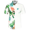 thumbnail image 5 of Lars Amadeus Men's Summer Leaf Patchwork Shirt Button Down Printed Shirts, 5 of 6