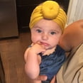 thumbnail image 7 of GigrtiJin 0-3 Years Newborn Infant Turban Hats Solid Color Twist Knot Beanies Breathable Headwrap, 7 of 7