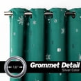 thumbnail image 2 of Quality Home Silver Snowflake Holiday & Silver Winter Wonderland Holiday Blackout Curtains-Snow 63", 2 of 5