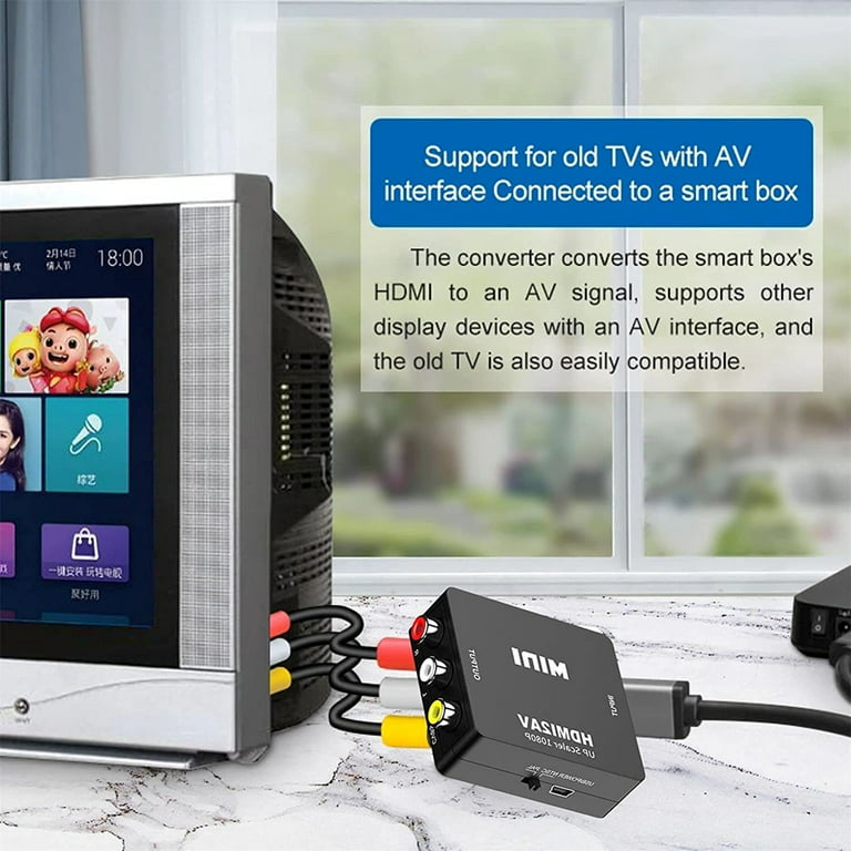 HDMI To RCA AV Adapter Converter Cable CVBS 3RCA 1080P Composite
