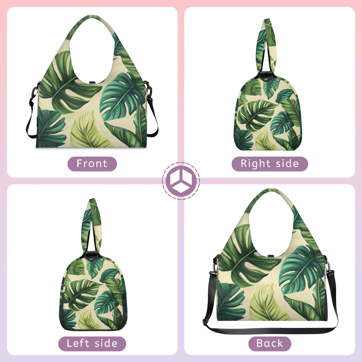 Gym Bag with Yoga Mat Holder and Shoe Compartment Multi-Functional Duffel Bag for Yoga, Gym ,Travel, Sports, Work