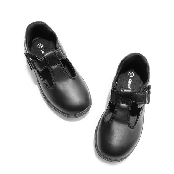 BURUDANI Girls Mary Jane T-Strap Flat Shoes, School Uniform Dress Shoes for Toddler/Little Kid, Casual Daily Wear & Special Occasions