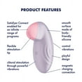 thumbnail image 2 of Satisfyer Tropical Tip Connect App | Lay-on Vibrator | Air Pulse Technology | Clitoral Stimulation | Waterproof (IPX7) | Rechargeable Battery | Skin-Friendly Silicone (Lilac), 2 of 6