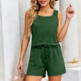 thumbnail image 6 of Matching Sets Women Clothing Casual Crew Neck Sleeveless Tank Top and Shorts with Pocket Summer 2 Piece Travel Outfits, 6 of 7