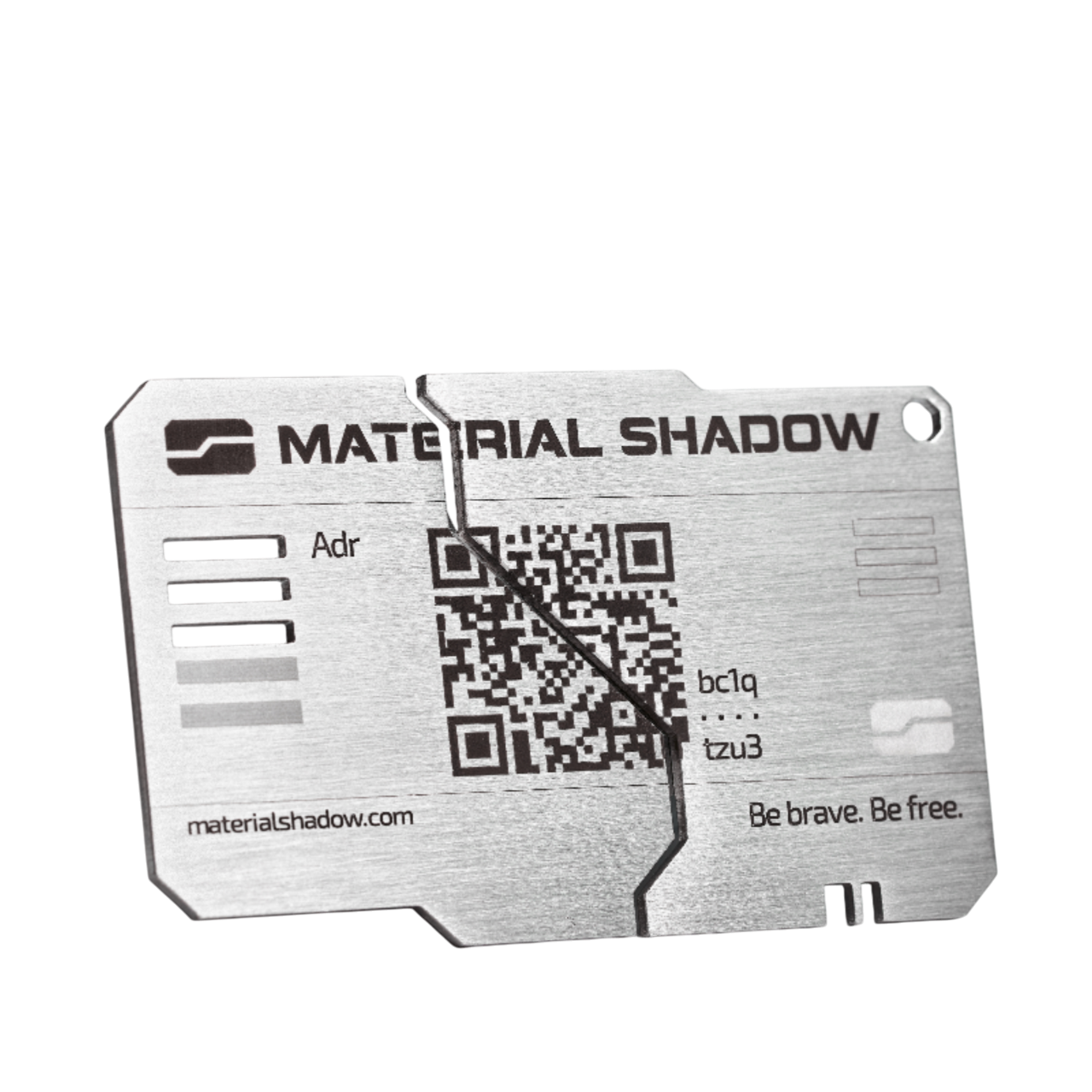 Material Bitcoin Shadow – Split Steel Bitcoin Wallet with Portable Plate | Cold Storage