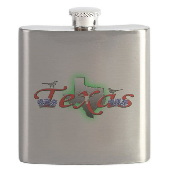 CafePress - Texas Flask - Stainless Steel Flask, 6oz Drinking Flask