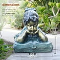 thumbnail image 4 of Alpine Corporation Girl Laying Down Reading Book Statue, 4 of 13