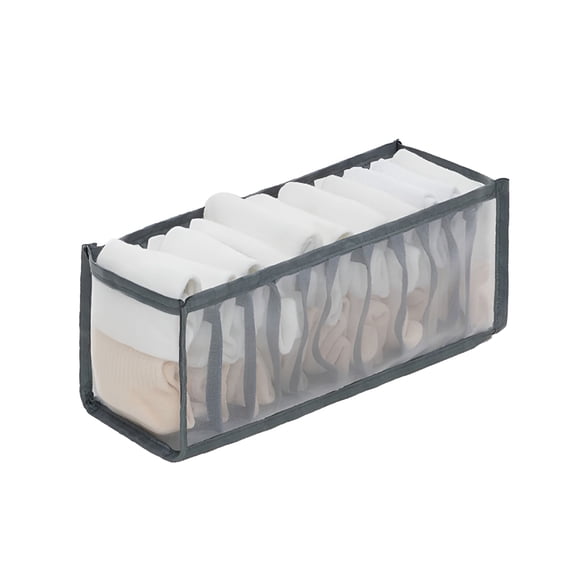 ACDANC 6/7/11 Grids Underwear Organizer,Sock Drawer Organizer,Bra Organizer Divider,Folding Closet Storage Box Small Dresser Organizer for Underwear,Socks,Clothes,Stockings