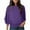 Purple, variant on Lenpel Women's Chiffon Blouses Bell 3/4 Length Sleeve Boat Neck Business Casual Work Tops Loose Tunic Shirts(Pink,X-Large)
