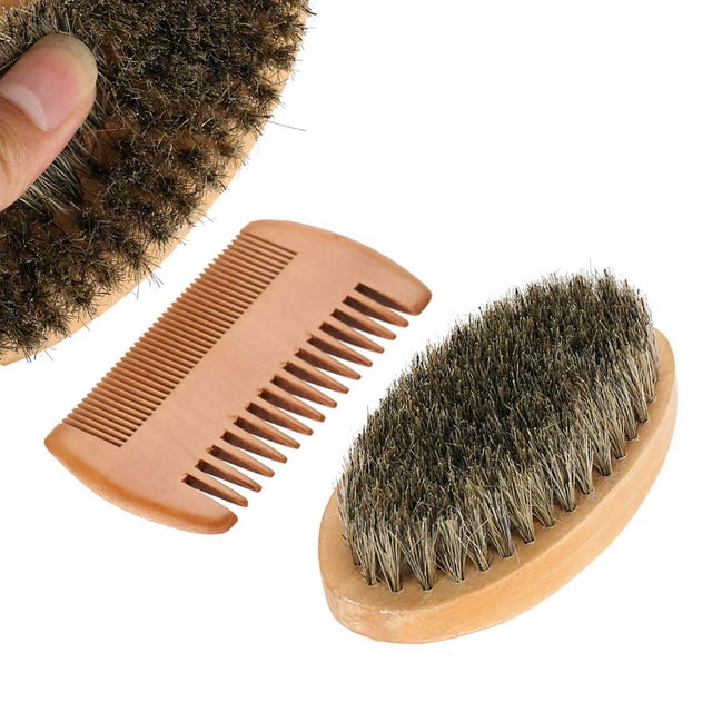 Peine de Barda, Cepillo de Barba, Barba de Limpieza de Cepillo de Afeitar Portátil para Barba Kit de Preparación de Limpieza