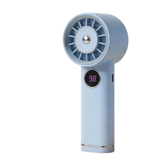 Tunhigl Portable Handheld Fan, USB Rechargeable Mini Fan with LED Digital Display, 5-Speed Low-Noise Personal Fan for Home, Office, Outdoor
