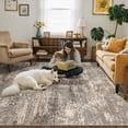 thumbnail image 5 of UERMEI 5'x7' Washable Area Rugs for Living Room, Modern Abstract Printed Carpet, Non Slip Indoor Rug for Bedroom Home Decor Carpets, Speckles Brown, 5 of 9